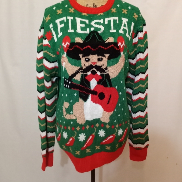 🎄 CHIHUAHUA SWEATER " FIESTA" LARGE